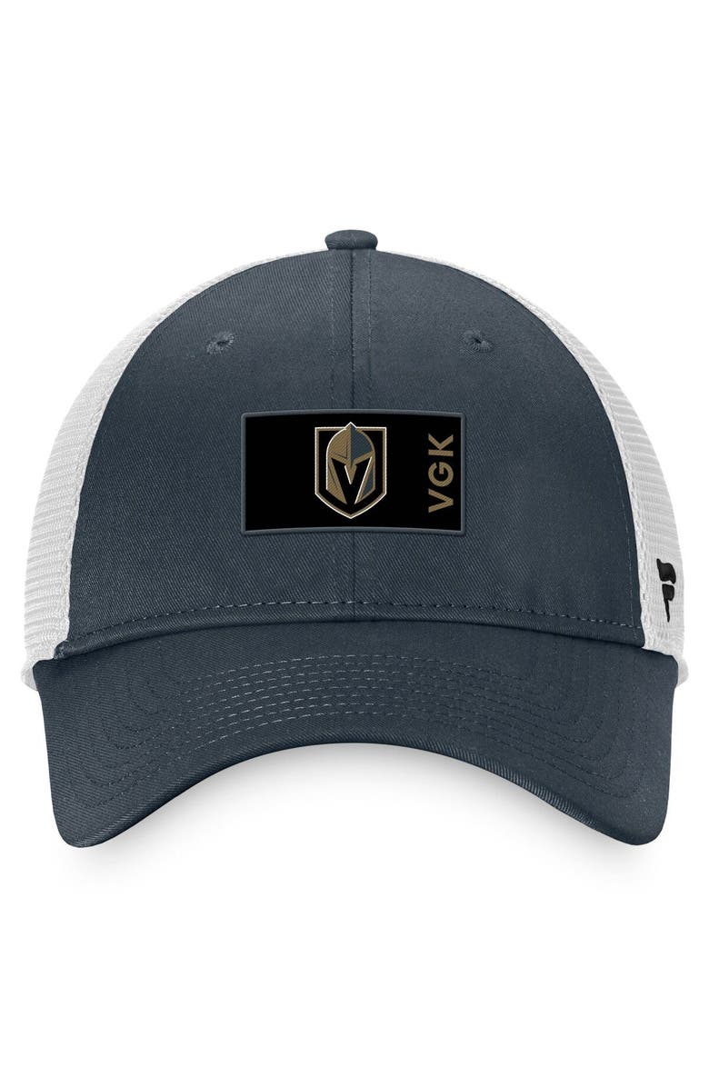 FANATICS Men's Fanatics Branded Charcoal/White Vegas Golden Knights Authentic Pro Rink Trucker Snapback Hat, Alternate, color, Charcoal