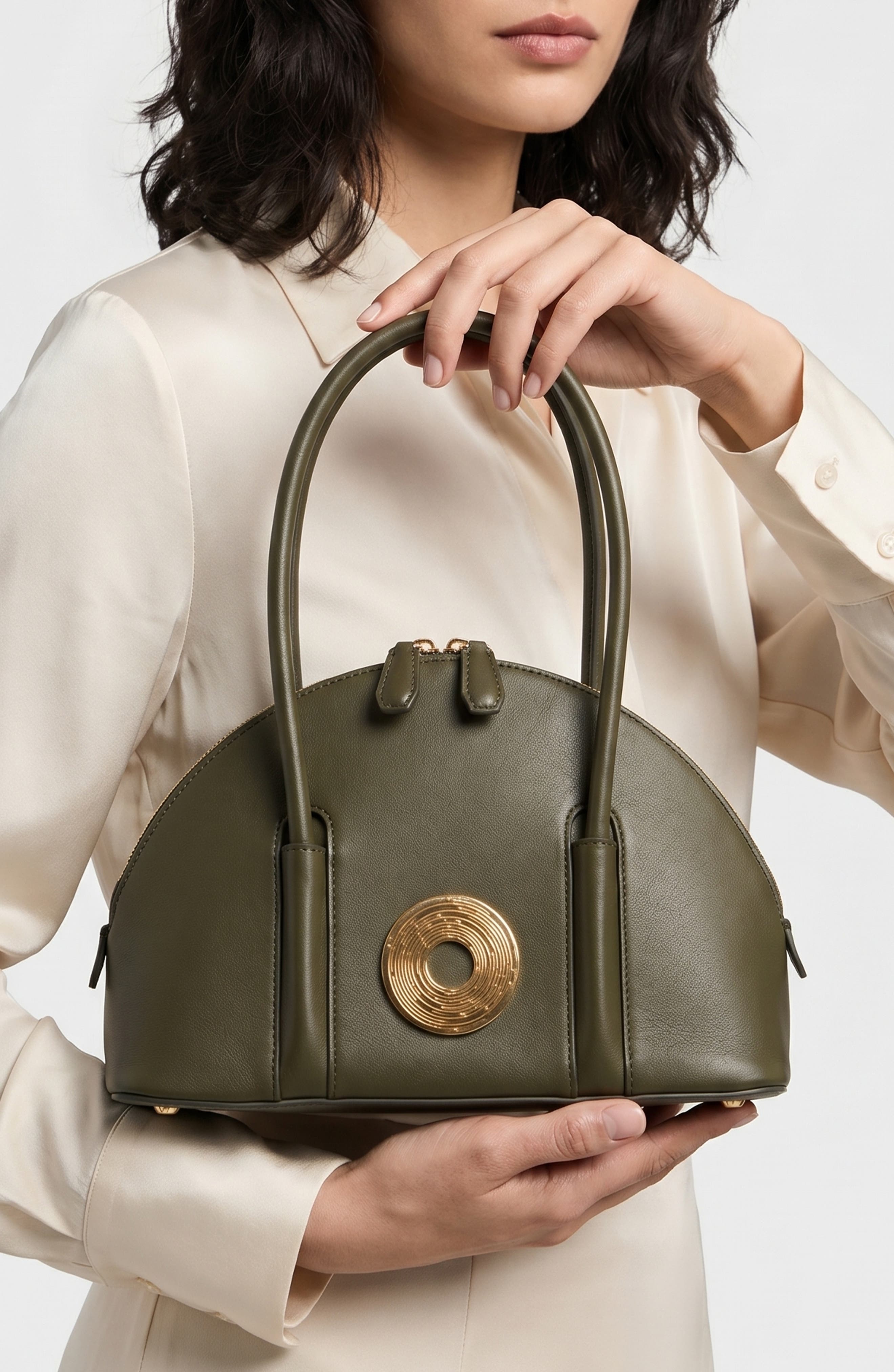 Kiko Monogram Debossed Top-Handle Bag, Alternate, color, Deep Forest