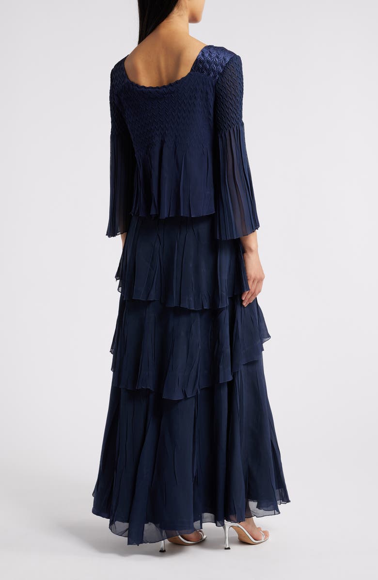 Komarov Tiered Maxi Cocktail Dress, Alternate, color, 