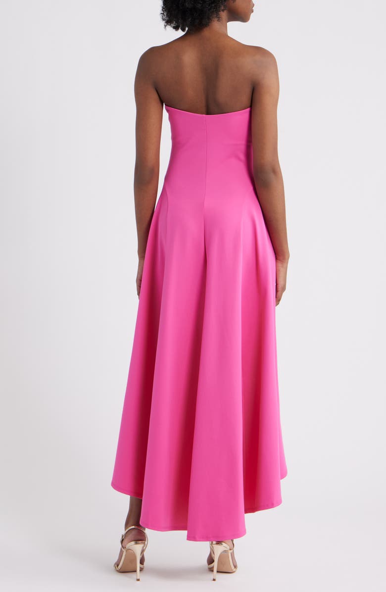 Susana Monaco Strapless High/Low Dress, Alternate, color, Hot Pink