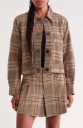 Sanctuary Cropped Plaid Utility Jacket