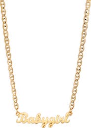 VIDAKUSH Babygirl Nameplate Necklace