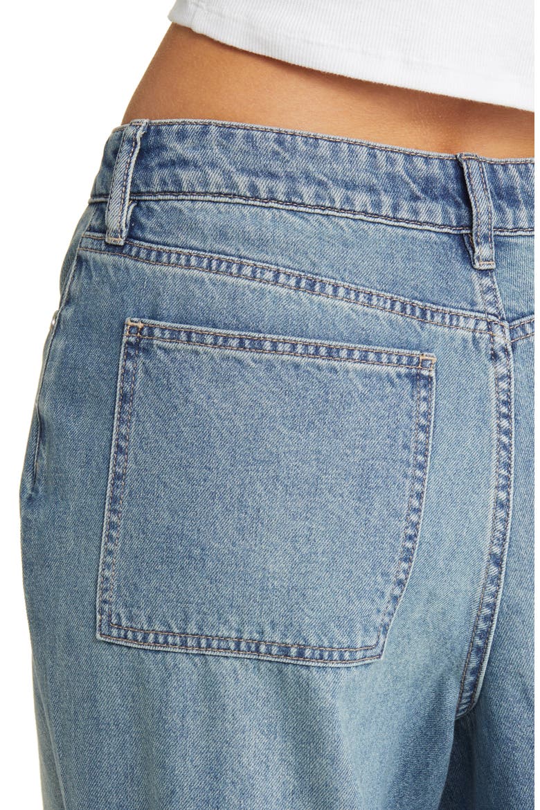 Ripped Ultrabaggy Wide Leg Jeans, Alternate, color, MED TINT WASH