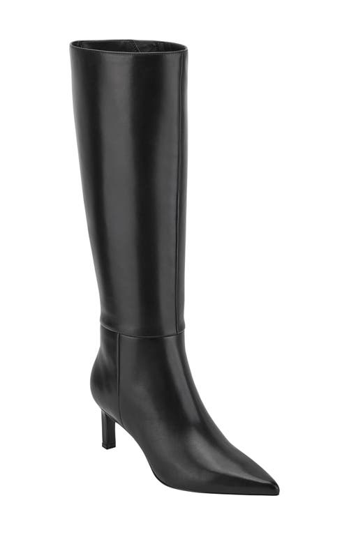 Marc Fisher Ltd Eva Pointed Toe Knee High Boot In Black