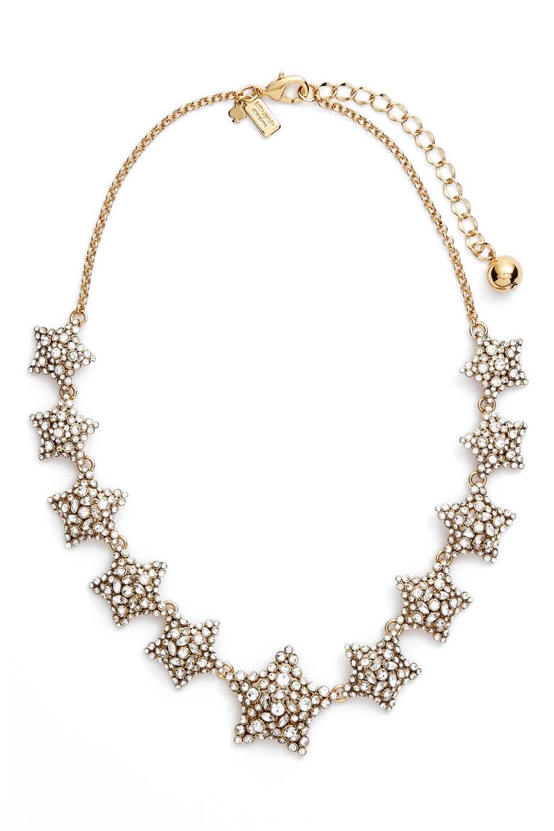 'bright star' collar necklace, Main, color, CLEAR/ GOLD
