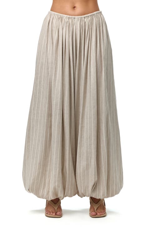 Stripe Balloon Pants