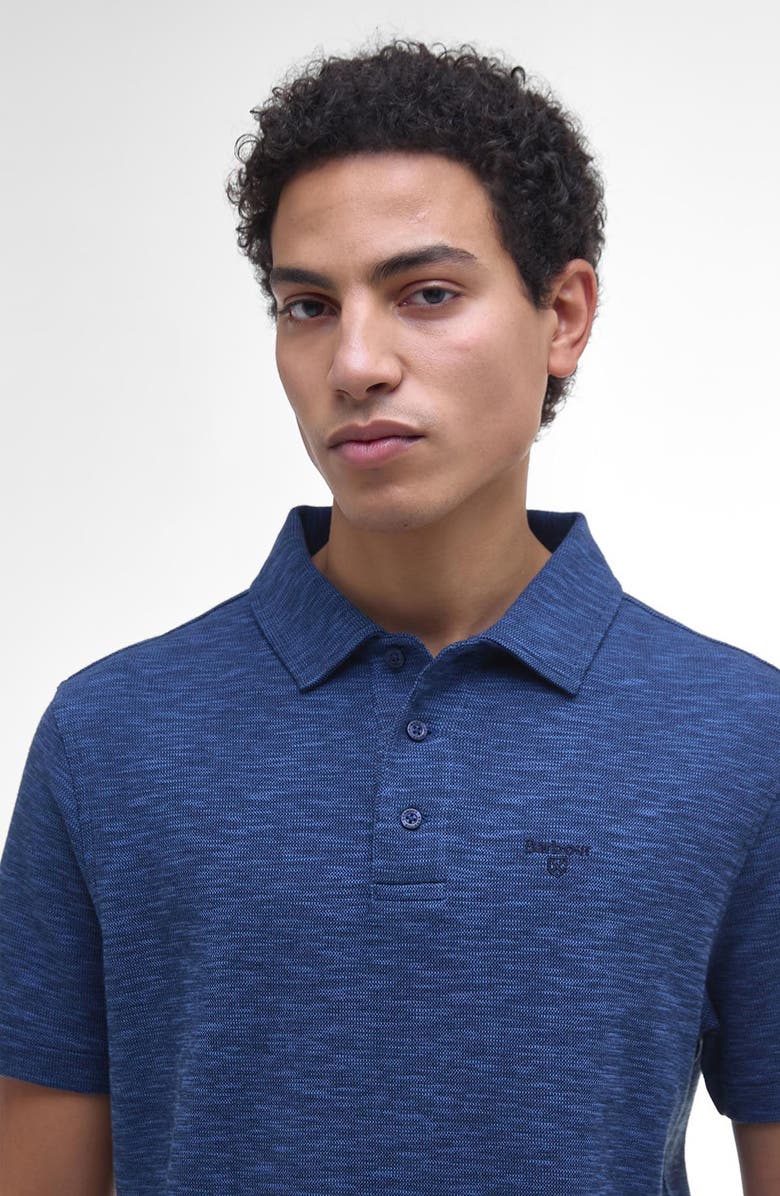 Barbour Hepple Slub Cotton Piqué Polo, Alternate, color, Dark Denim