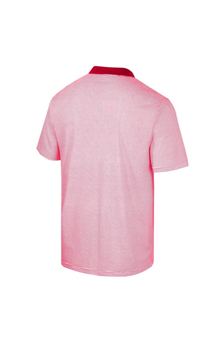 COLOSSEUM Men's Colosseum White/Red Louisville Cardinals Print Stripe Polo, Alternate, color, 