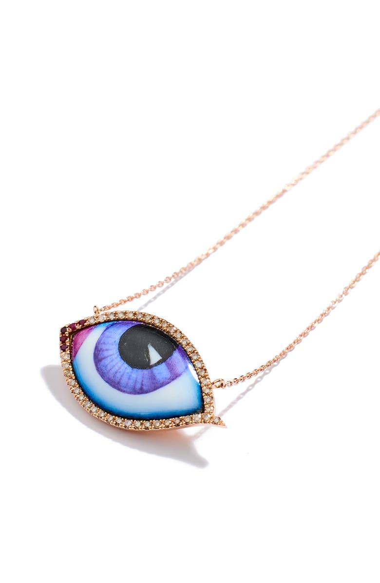 LITO Grand Mauve Diamond Necklace, Alternate, color, Purple