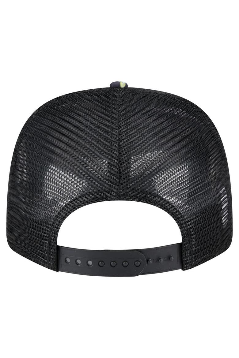 Men's New Era  Navy/Black New Orleans Saints Adventure Drinks Pattern 9SEVENTY Stretch-Snap Hat, Alternate, color, Navy