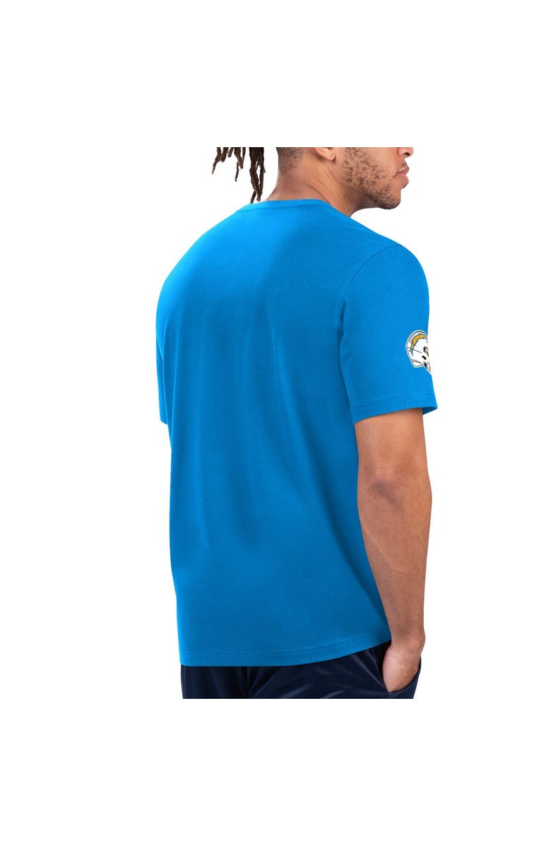 STARTER Men's Starter Powder Blue/Gold Los Angeles Chargers Finish Line Extreme Graphic T-Shirt, Alternate, color, Powder Blue