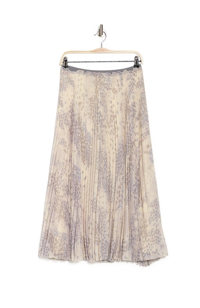 RED Valentino Pleated Cascading Stars Print Chiffon Maxi Skirt, Alternate, color, 