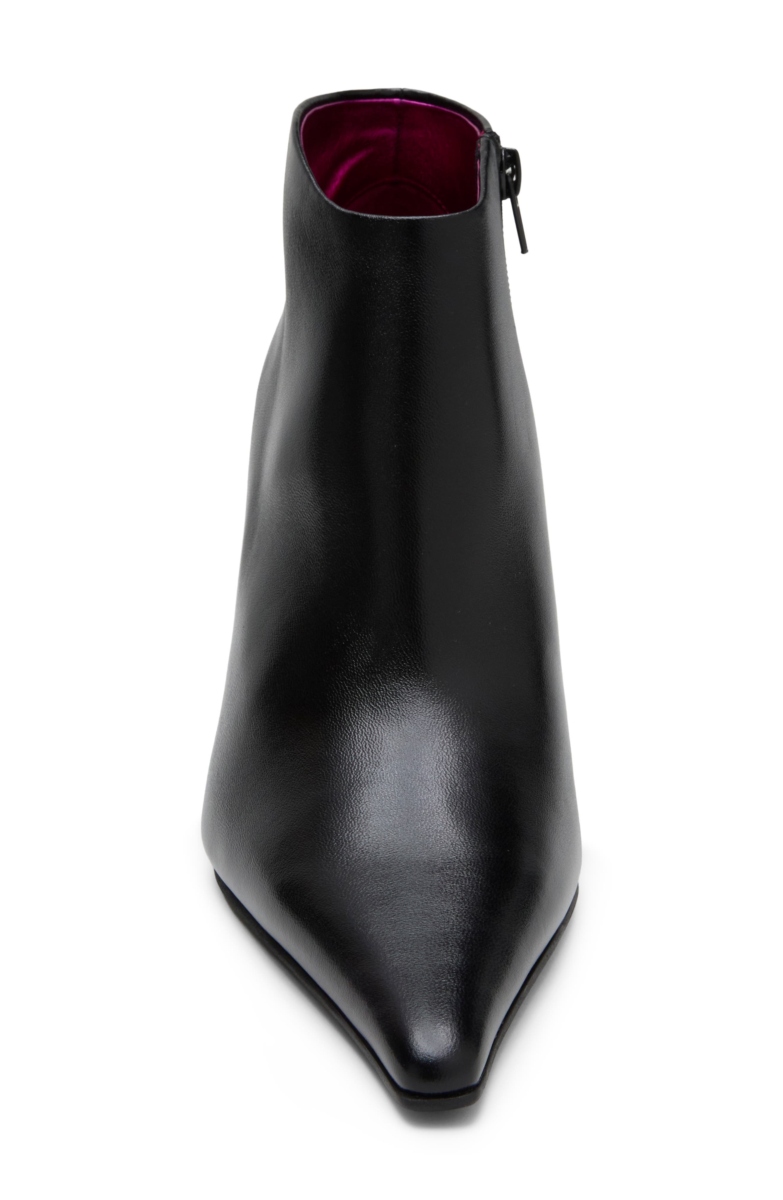 Blaza Pointed Toe Ankle Bootie, Alternate, color, BLACK CRINKLE