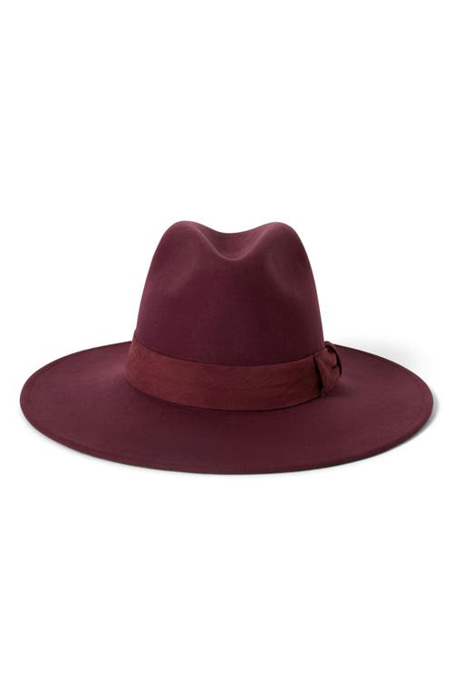 Brixton Layton Comfort Fedora In Burgundy