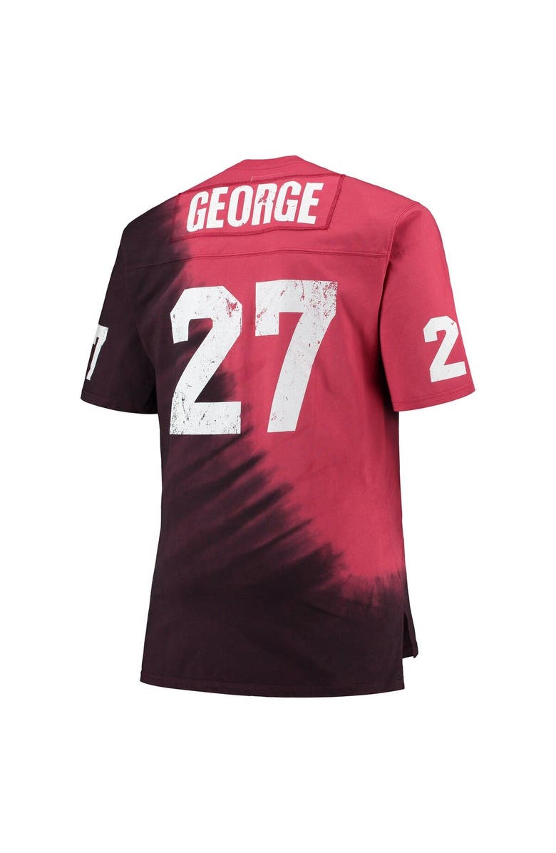 Mitchell & Ness Men's Mitchell & Ness Eddie George Scarlet/Black Ohio State Buckeyes Name & Number Tie-Dye V-Neck T-Shirt, Alternate, color, 