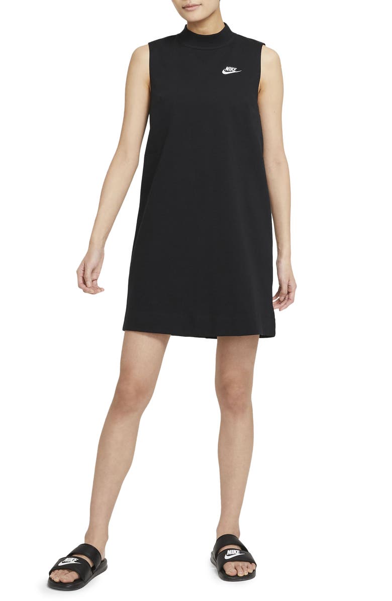 Nike Mock Neck Sleeveless Dress, Main, color,