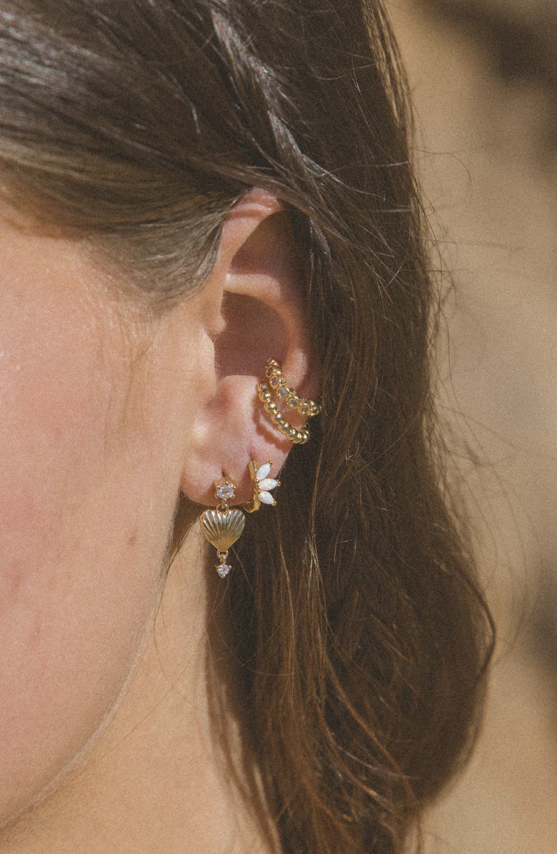 Child of Wild Opal Arc Huggie Hoop Earrings, Alternate, color,