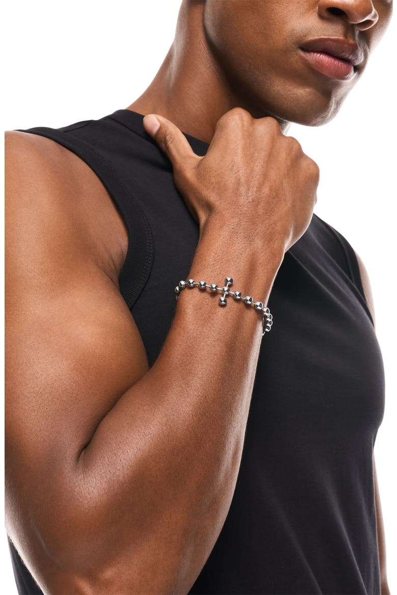 Ball Chain Bracelet, Alternate, color, SILVER