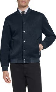 KARL LAGERFELD PARIS Textured Bomber Jacket