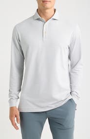 Peter Millar Lyons Stripe Summer Comfort Long Sleeve Performance Jersey Polo