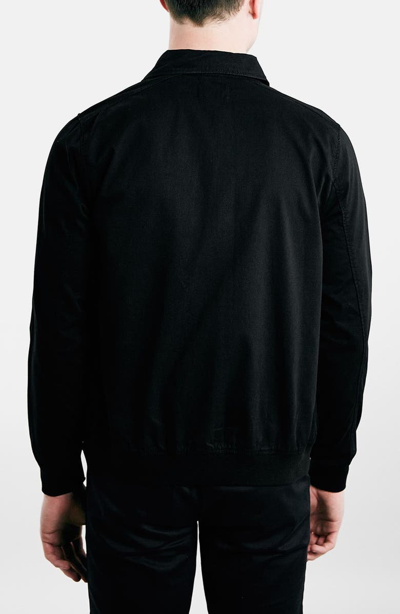 Topman Black Harrington Jacket, Alternate, color, 