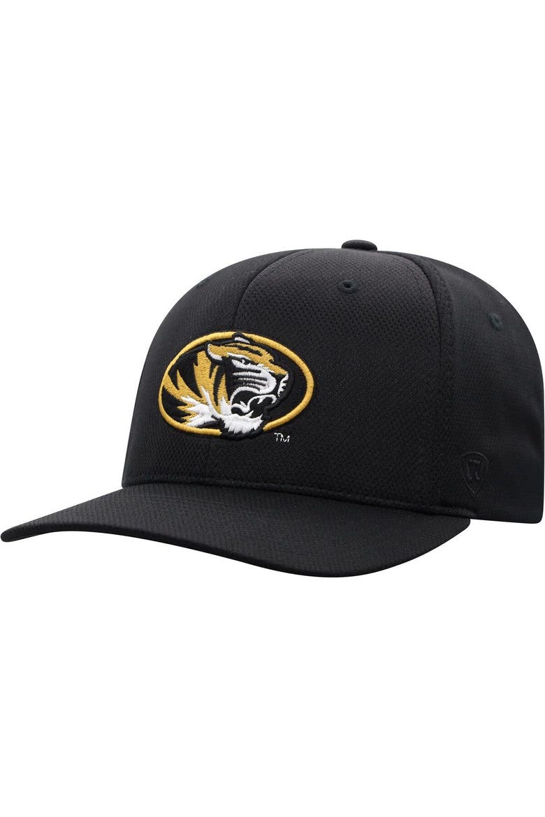 Men's Top of the World Black Missouri Tigers Reflex Logo Flex Hat, Main, color, Black