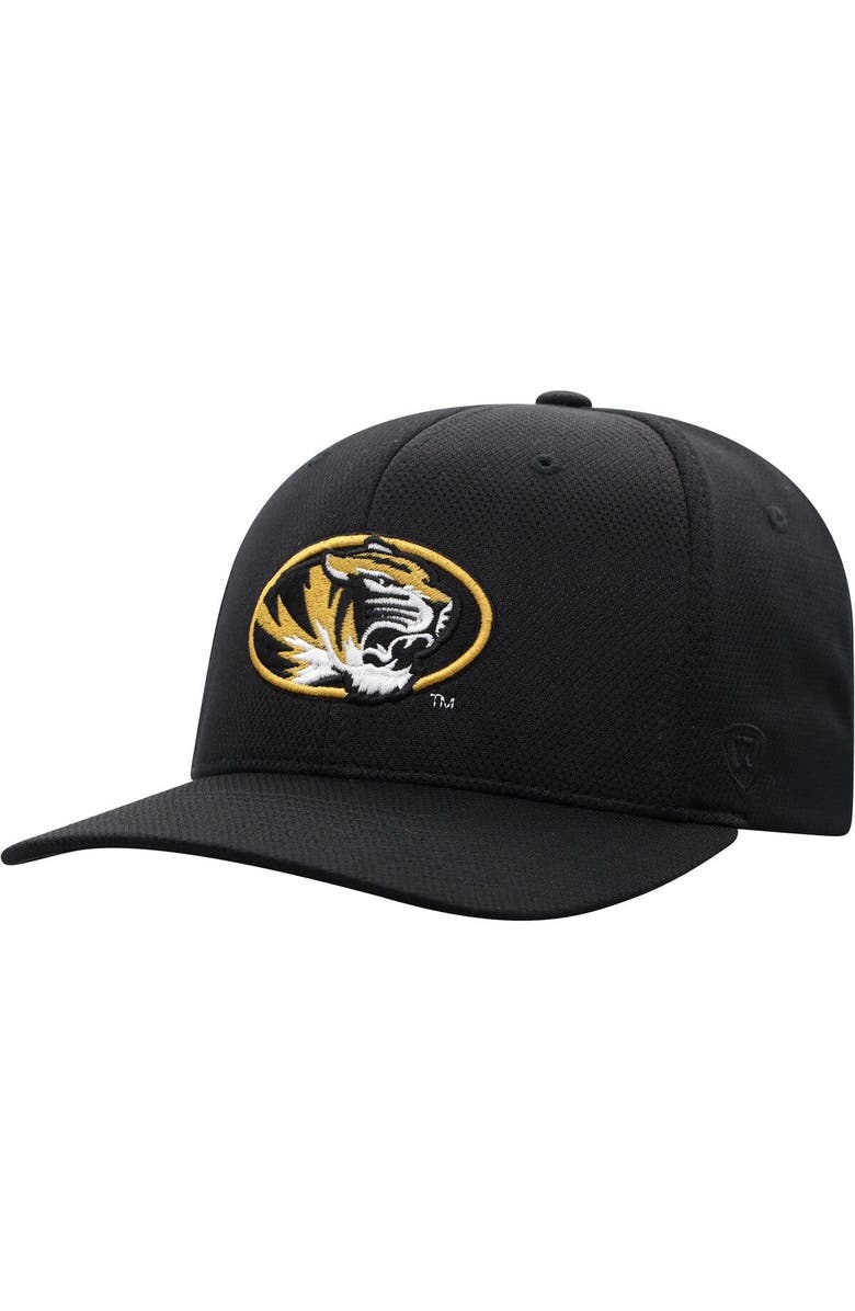 TOP OF THE WORLD Men's Top of the World Black Missouri Tigers Reflex Logo Flex Hat, Main, color, Black