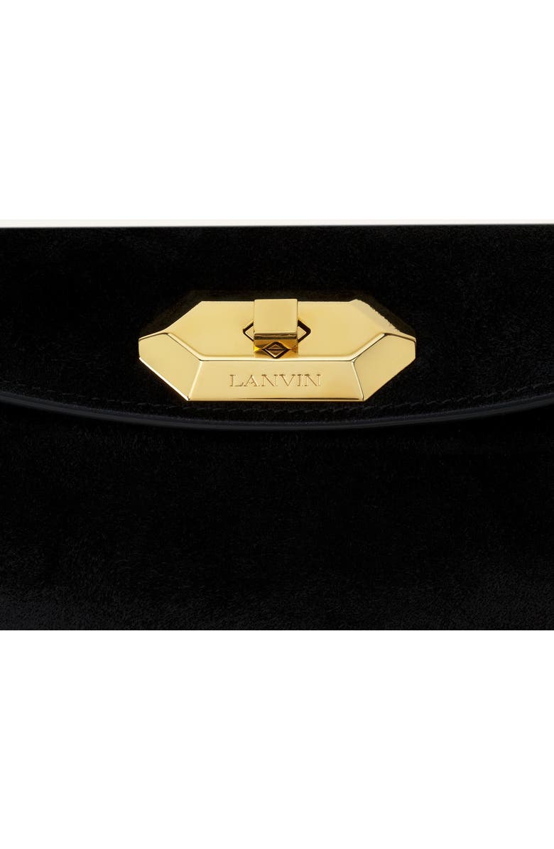 Lanvin Compagnon Small Asymmetrical Bag In Python Finishing, Alternate, color, Black/Black