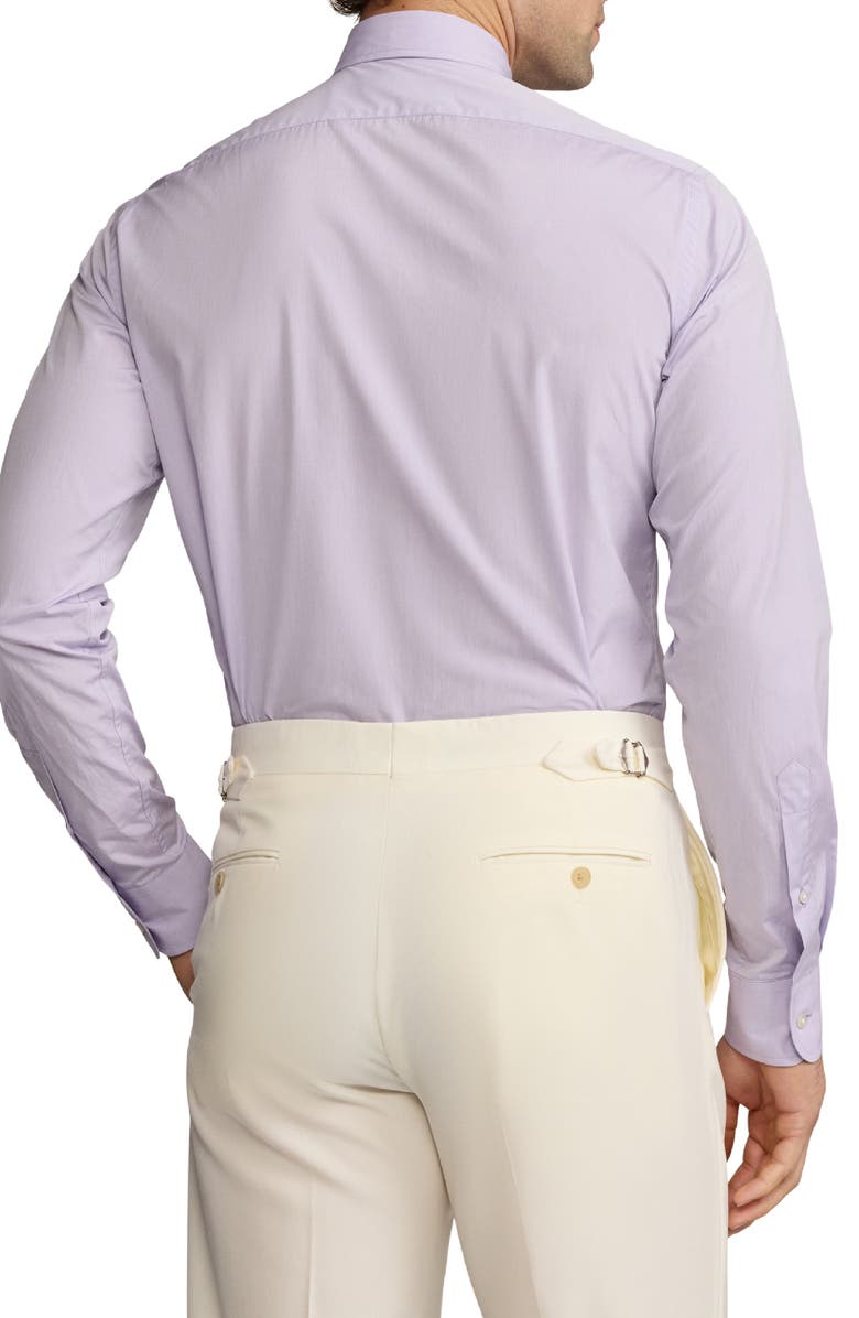 Ralph Lauren Purple Label Hank End-on-End Cotton Button-Up Shirt, Alternate, color, 