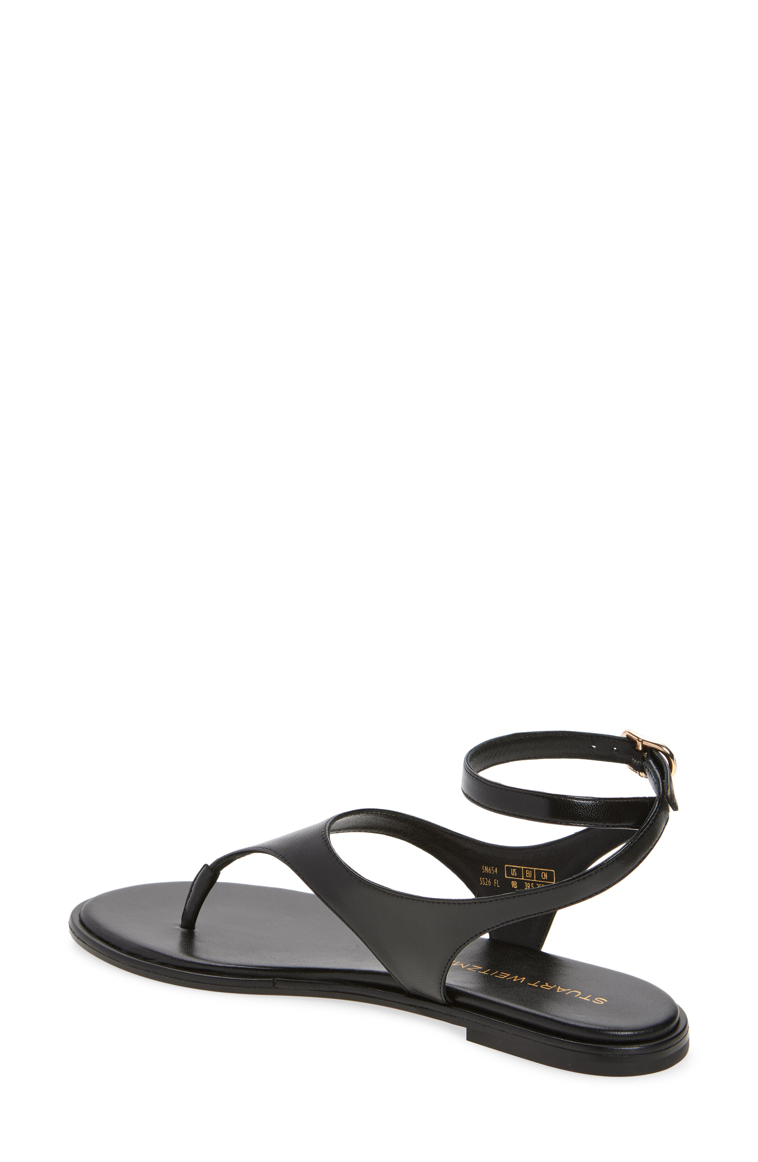 Stuart Weitzman Marley Ankle Strap Sandal, Alternate, color, Black