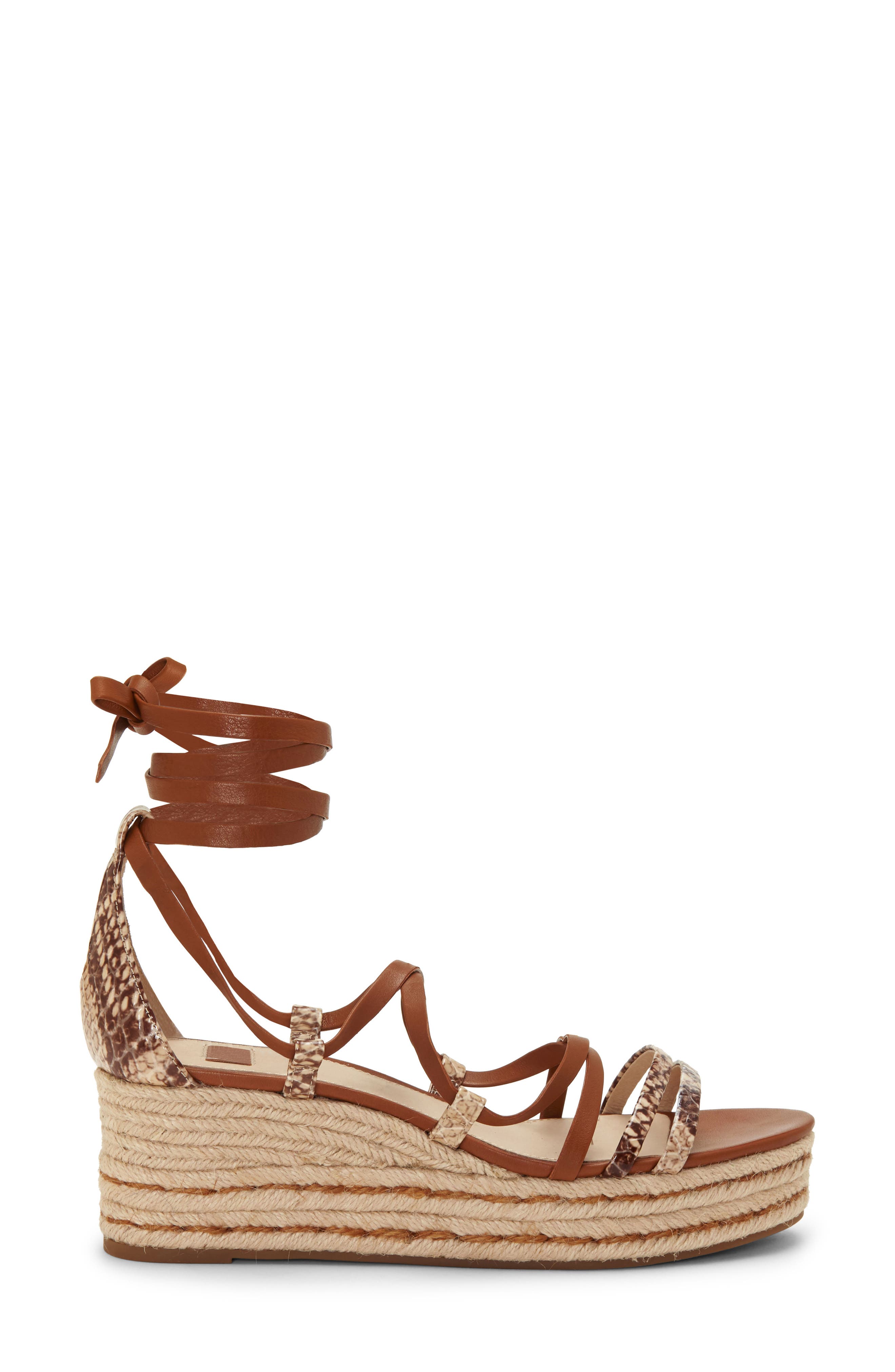 Renz Platform Wedge Sandal, Alternate, color, BROWN MULTI