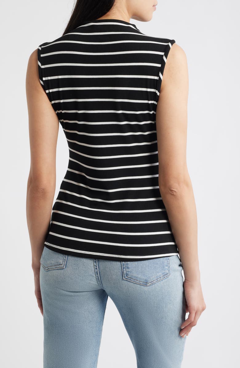 Loveappella Stripe Side Twist Rib Top, Alternate, color, 