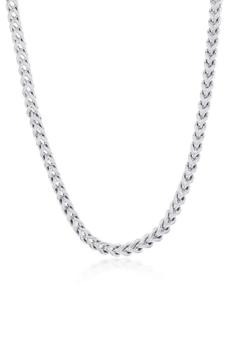 BLACKJACK Men's Franco Wheat Chain Necklace, Main, color, 