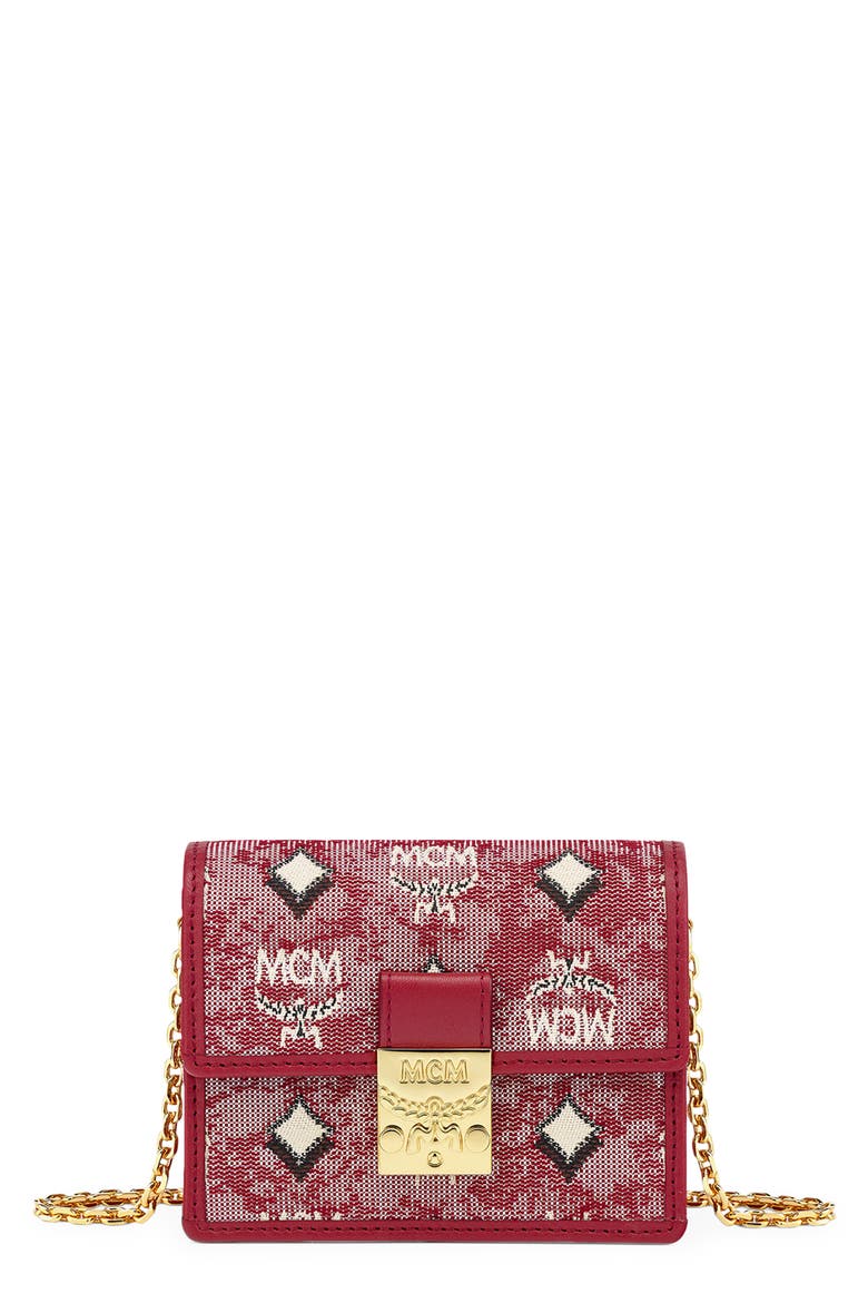 Logo Cardholder on A Chain, Main, color, RED