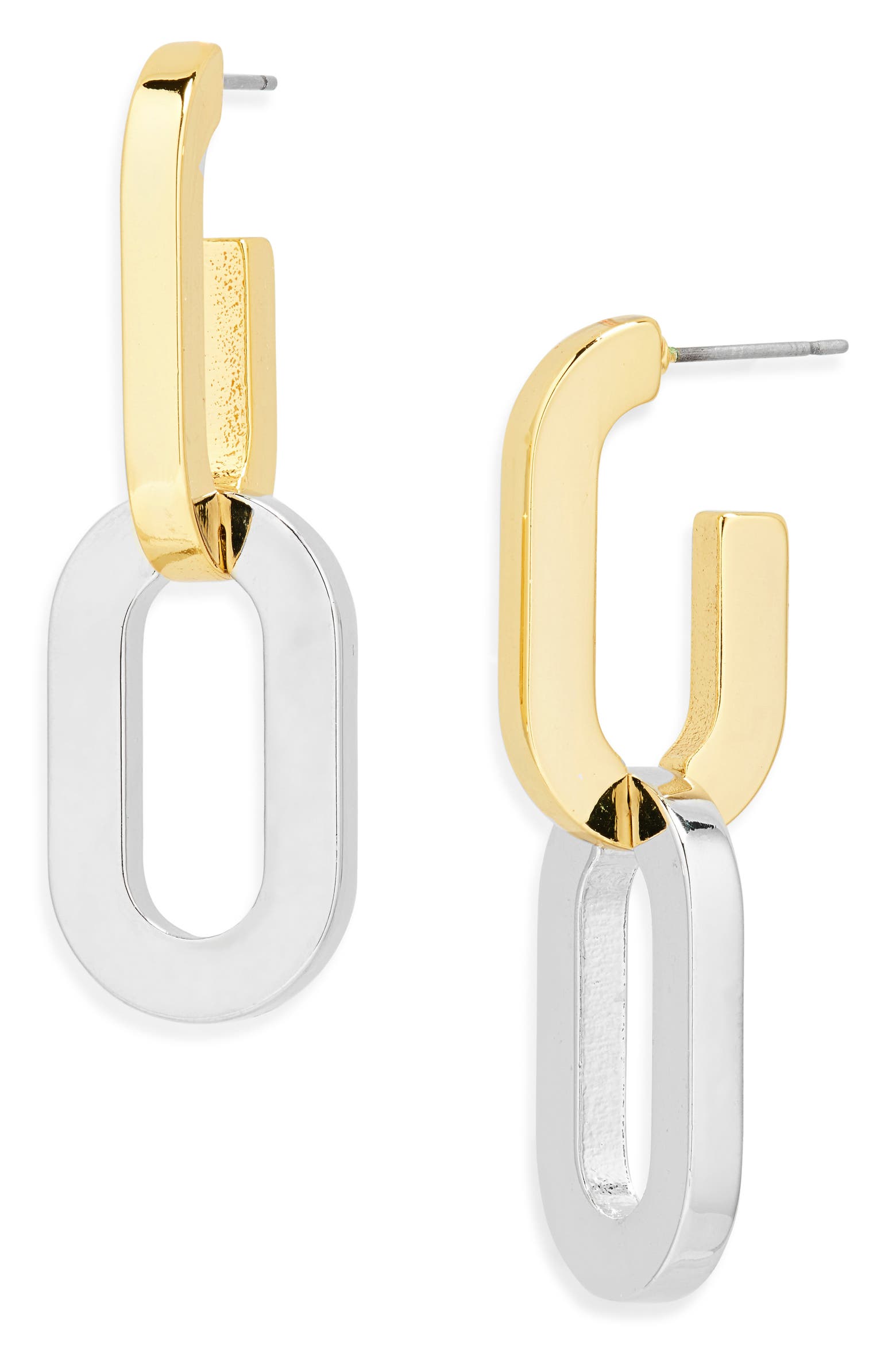 Drope Link Kenneth Jay Lane Two-Tone Link Drop Earrings (Women) | Nordstrom
