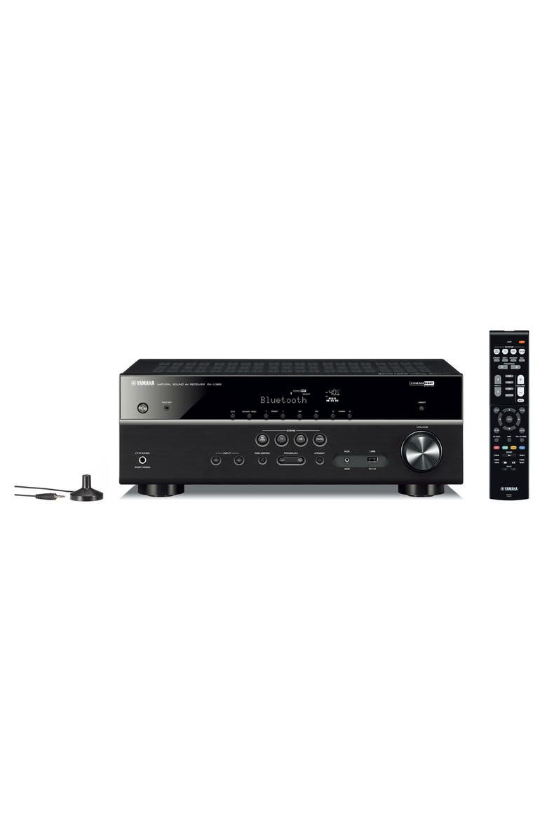 Yamaha RX-V385BL 5.1 Channel AV Receiver with YPAO Automatic Room Calibration, Alternate, color, Black