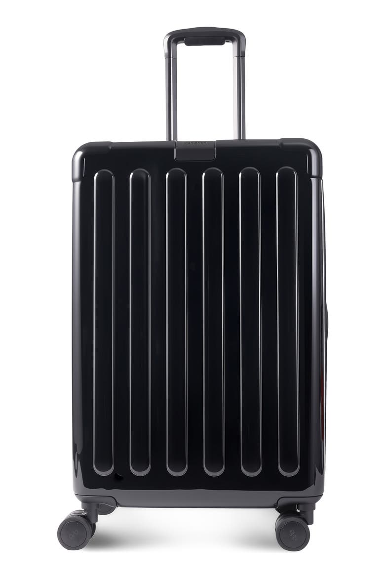 Nostos Glossy Medium Spinner Suitcase, Main, color, NOCTURNE