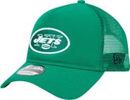 New Era Men's New Era Green New York Jets 9FORTY A-Frame Trucker Adjustable Hat