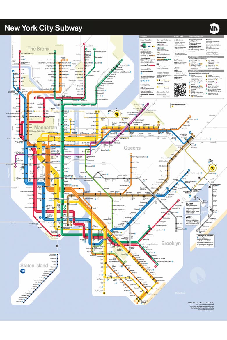 New York Subway Map 500 Piece Puzzle, Alternate, color, No Color