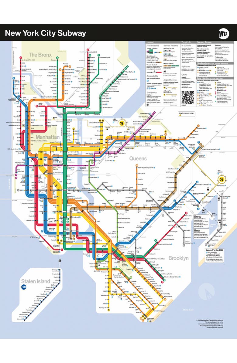 NEW YORK PUZZLE COMPANY New York Subway Map 500 Piece Puzzle, Alternate, color, NO COLOR