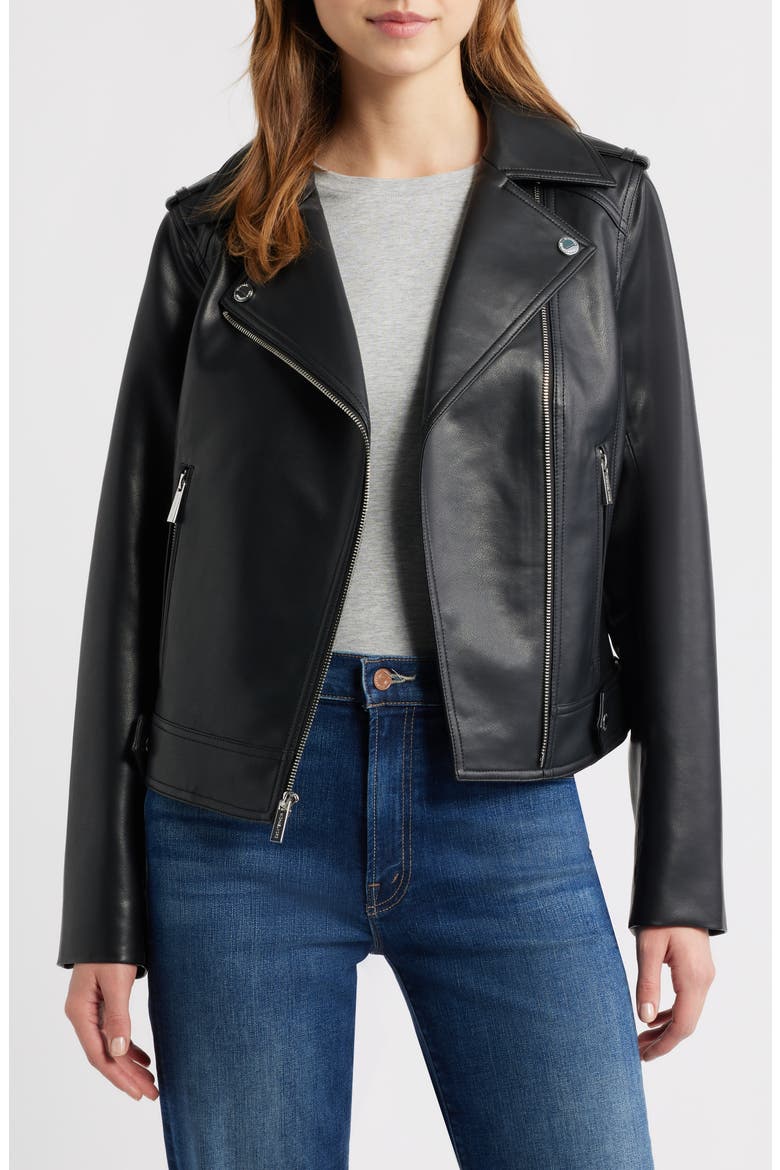 Faux Leather Moto Jacket (Women) | Nordstrom