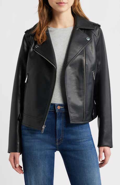 Faux Leather Moto Jacket
