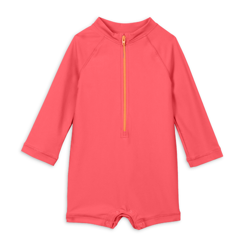Primary Baby One-piece Rash Guard In Bright Azalea