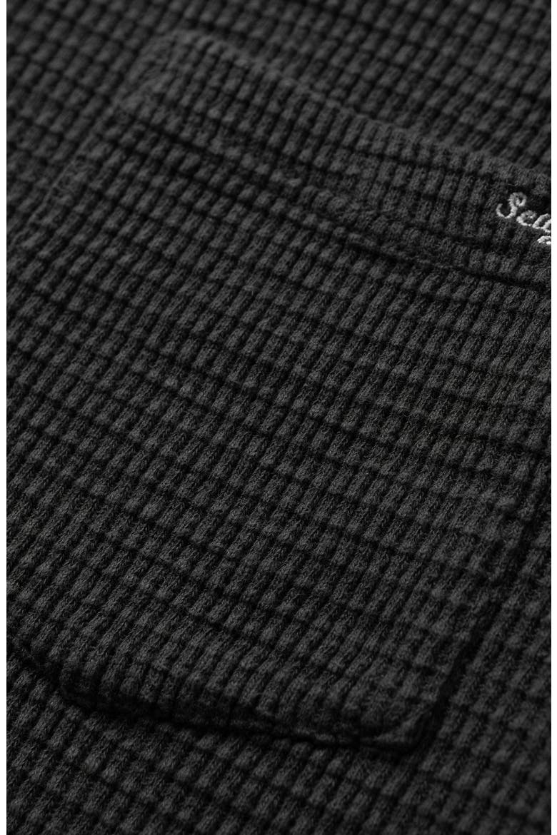 Sawpit Long Sleeve Cotton Thermal Henley, Alternate, color, VINTAGE BLACK