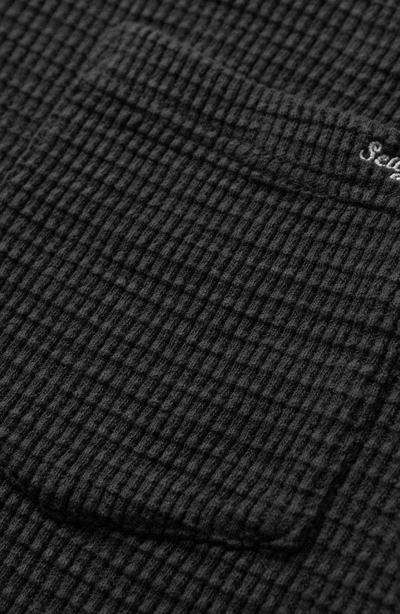 Seager Co Sawpit Long Sleeve Cotton Thermal Henley, Alternate, color, Vintage Black