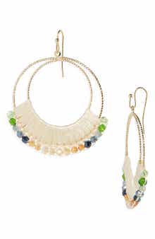 Cara Bow Fringe Crystal Statement Stud Earrings