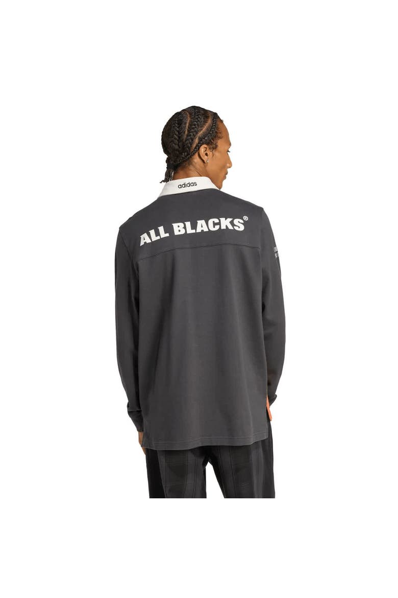 Men's All Blacks adidas Long Sleeve Rugby Shirt - Black, Alternate, color, Black
