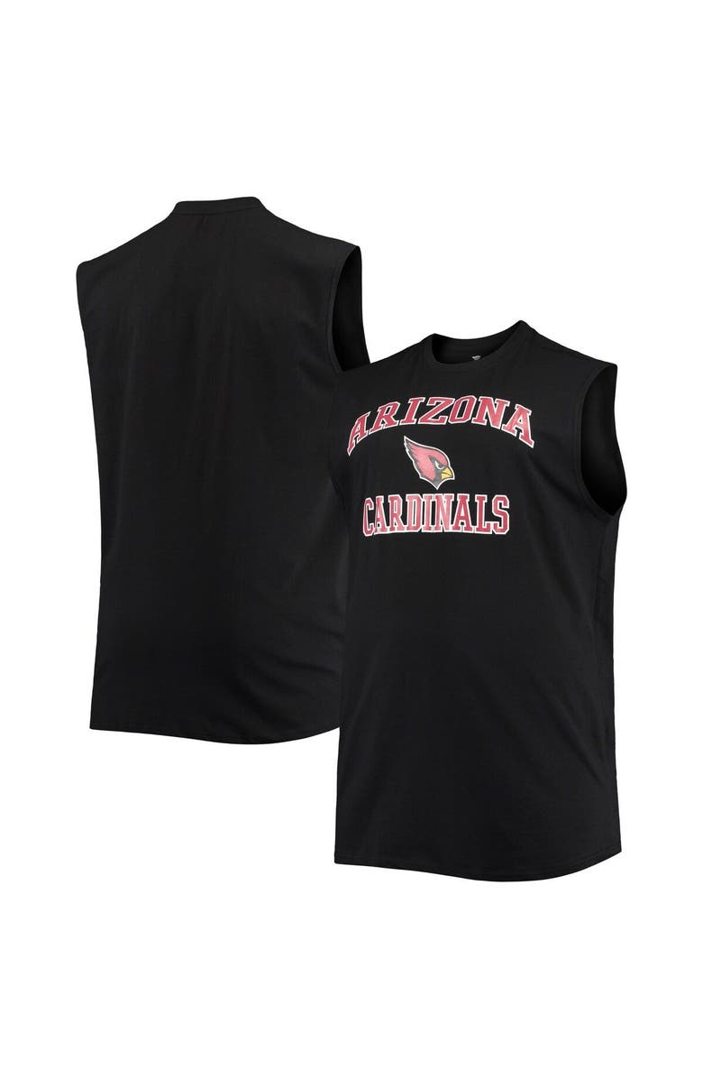 PROFILE Men's Black Arizona Cardinals Big & Tall Muscle Tank Top, Main, color, 