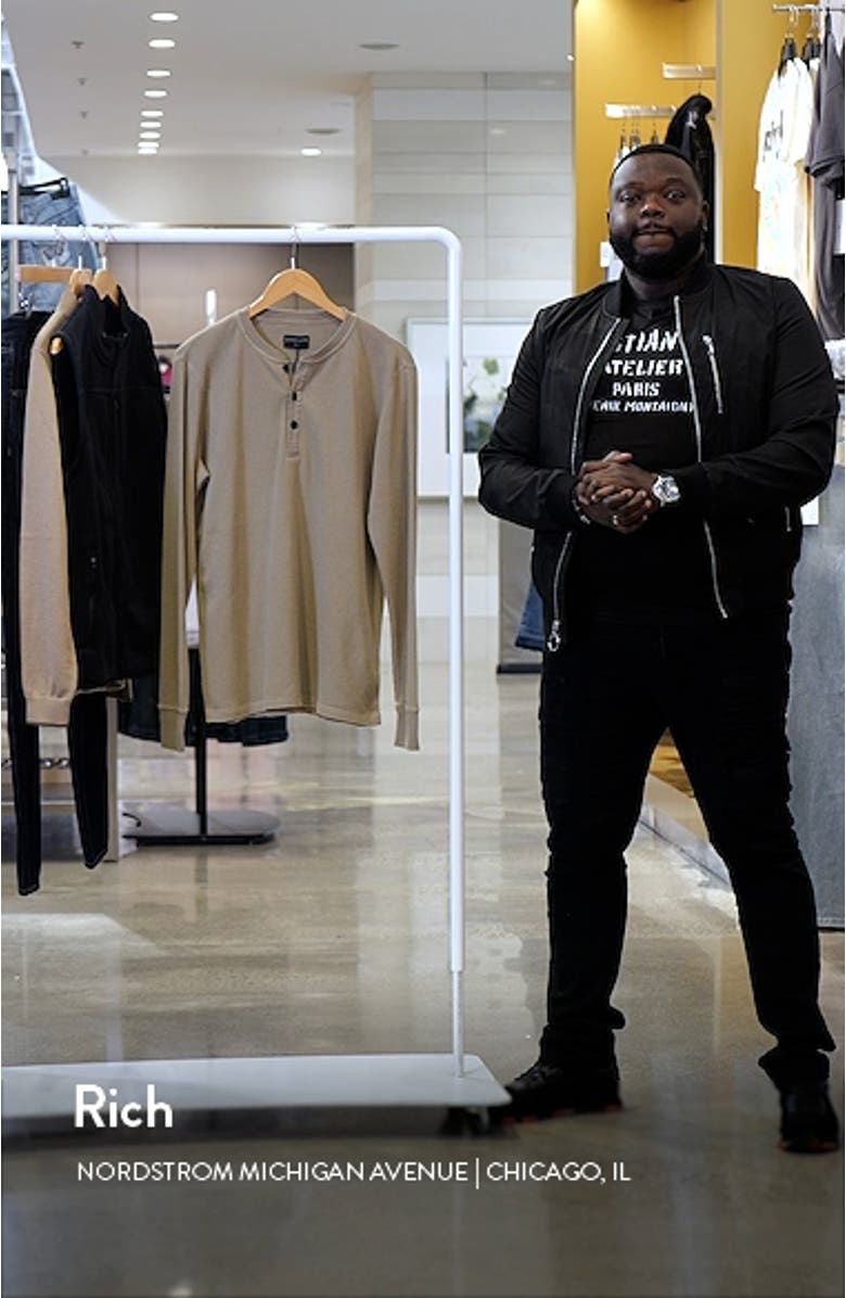 Waffle Stitch Thermal Henley, sales video thumbnail