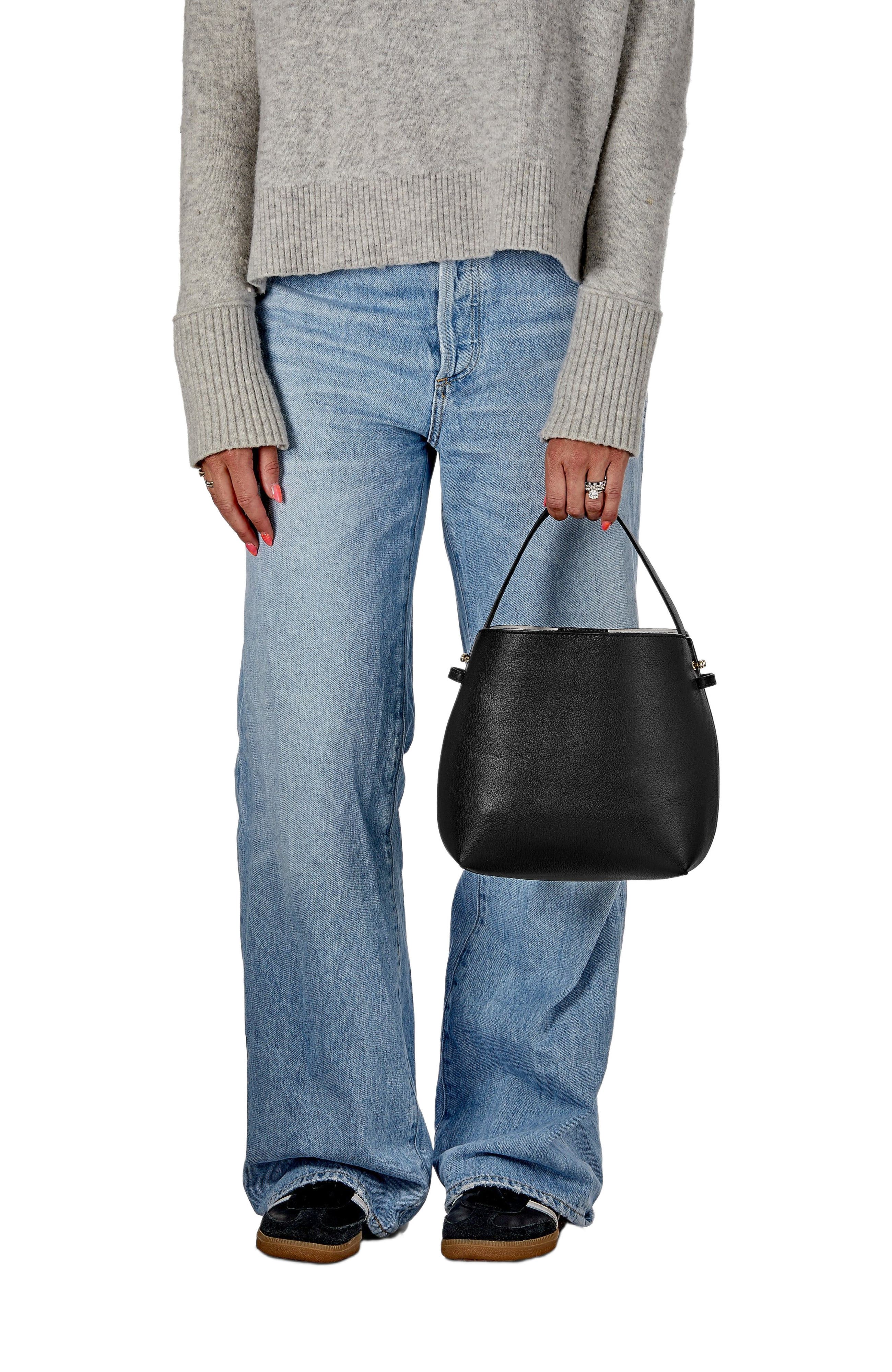 GiGi New York SELENA BUCKET BAG, Alternate, color, Black